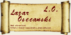 Lazar Osećanski vizit kartica